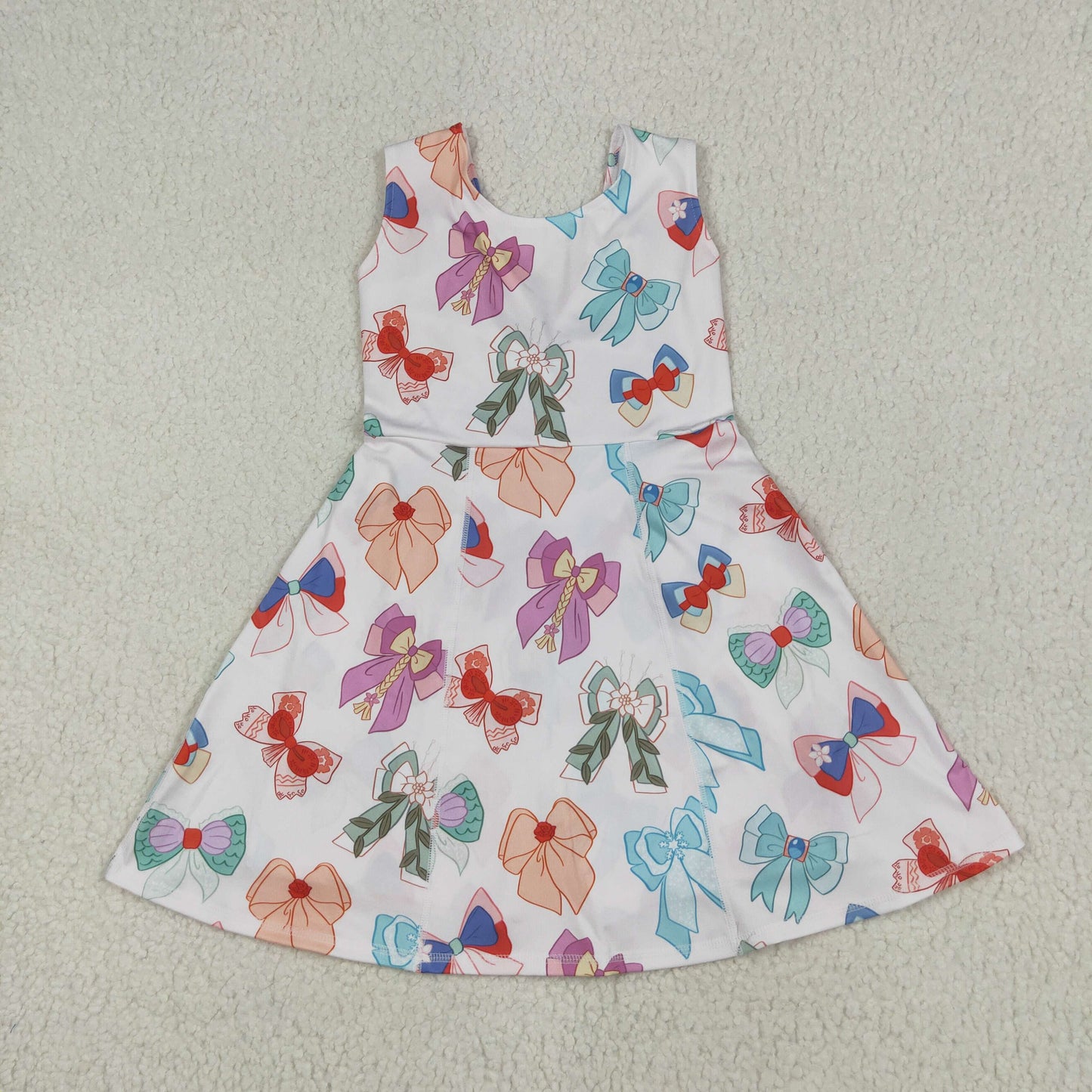 Girls Athletic Dress or Skort Set – Matching Prints| Coquette Inspired Bow| Built-In Shorts