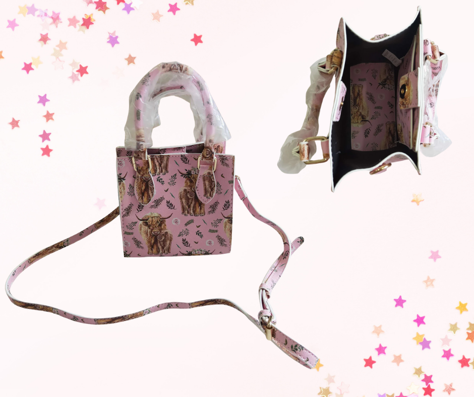 Girls Mini Purse – Faux Leather | 4 Prints | Crossbody