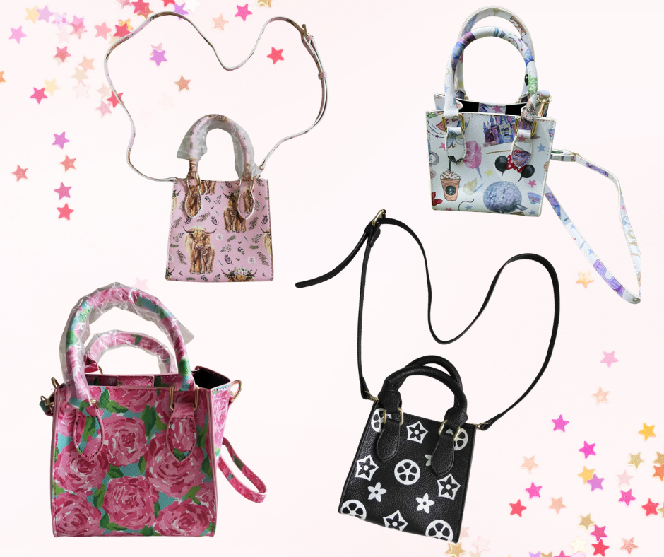 Girls Mini Purse – Faux Leather | 4 Prints | Crossbody