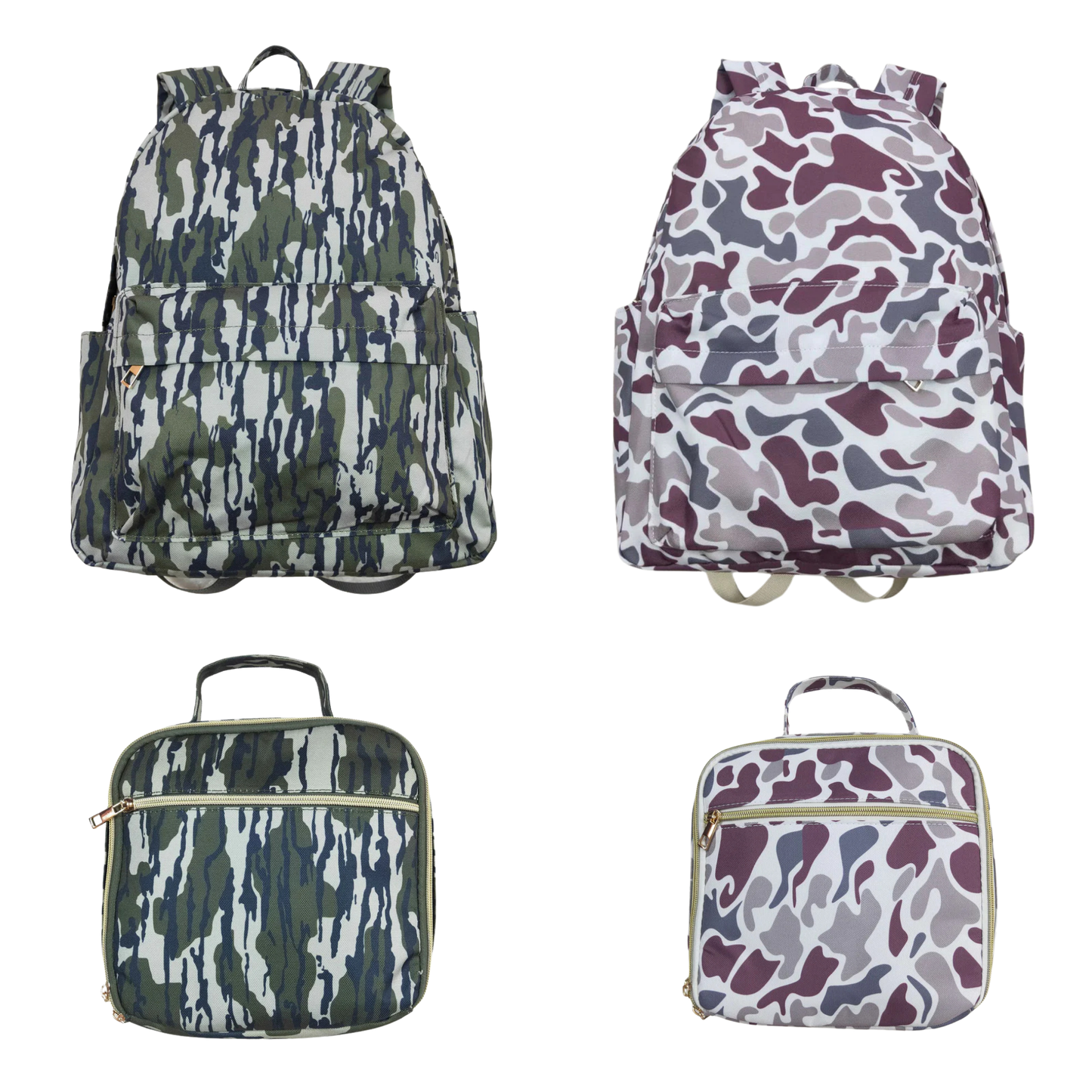 Matching Kids Backpack and Lunchbox Set for Kids – Toddler, Preschool, Camouflage