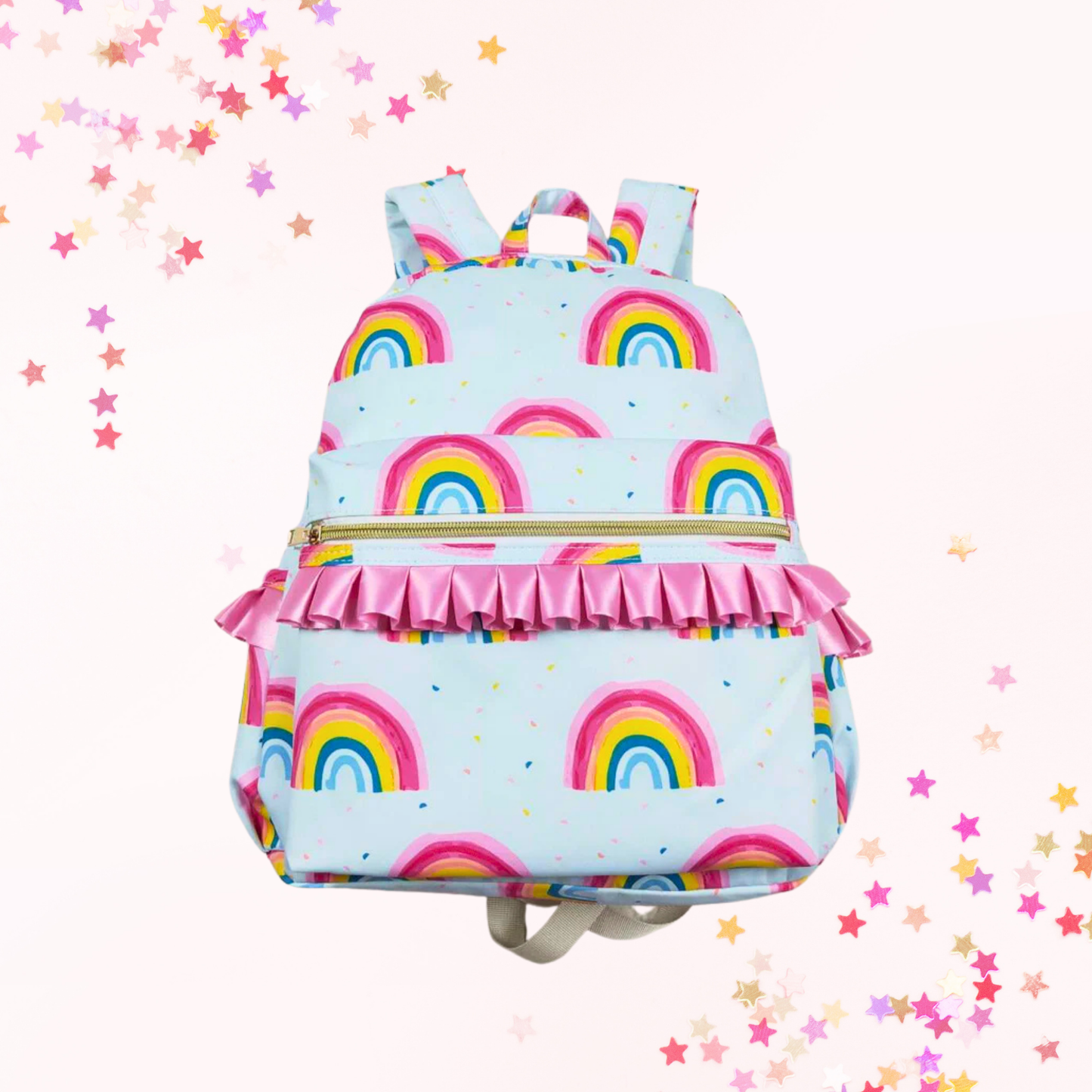 Kids Backpack for Kids – Toddler, Preschool, Pink Ruffle Rainbow