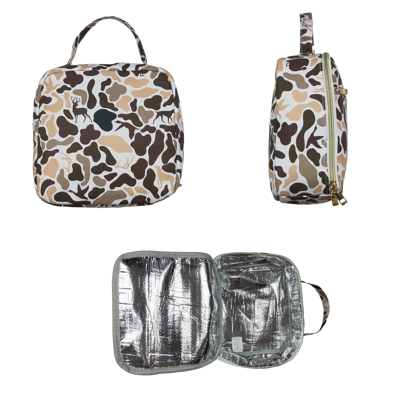 Matching Kids Backpack and Lunchbox Set for Kids – Toddler, Preschool, Camouflage Multi Animal