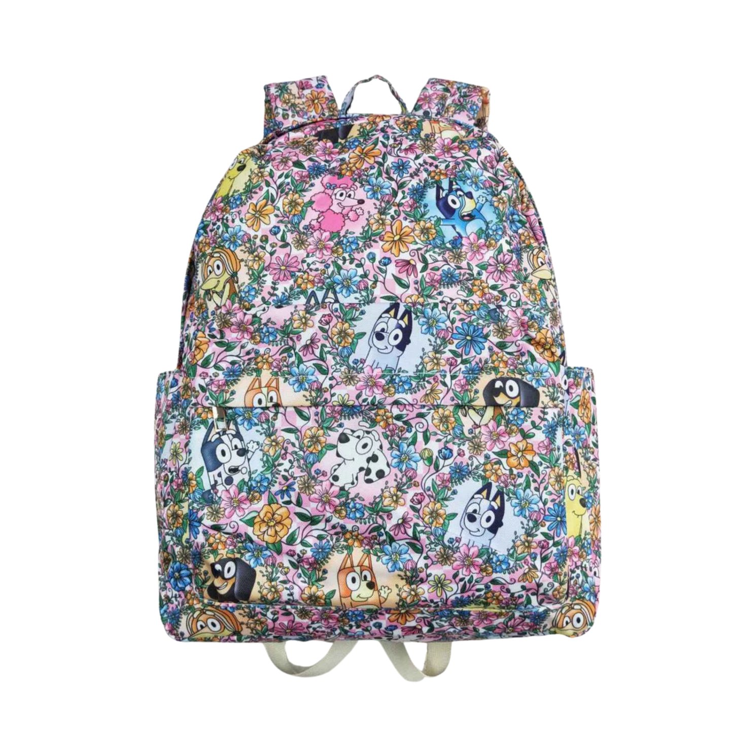 Kids Backpack for Kids – Toddler, Preschool, Floral Blue Dog Cartoon