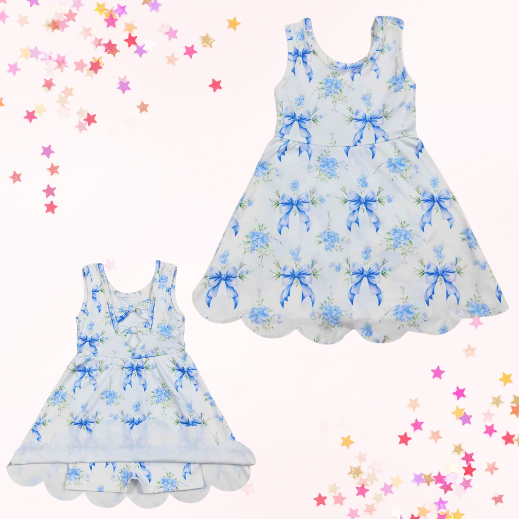 Sweet Bow Garden Scallop Active Dress