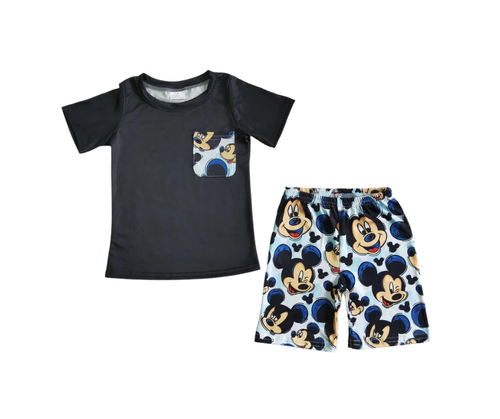 Boys Classic Mouse Character Short Set | 2 Colors