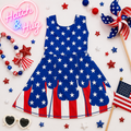 Patriotic Drip active twist back dress