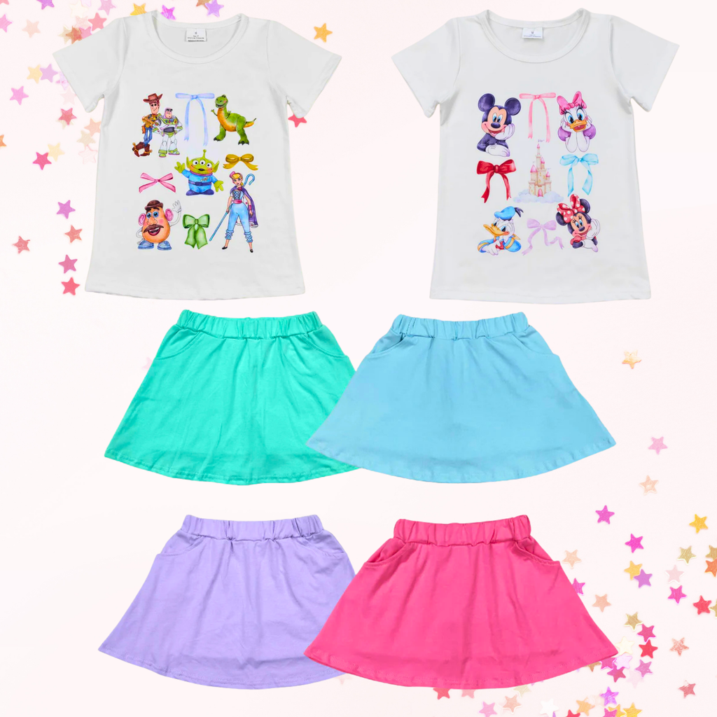 Custom Character Skort Set | Pick Your Theme & Skort Color