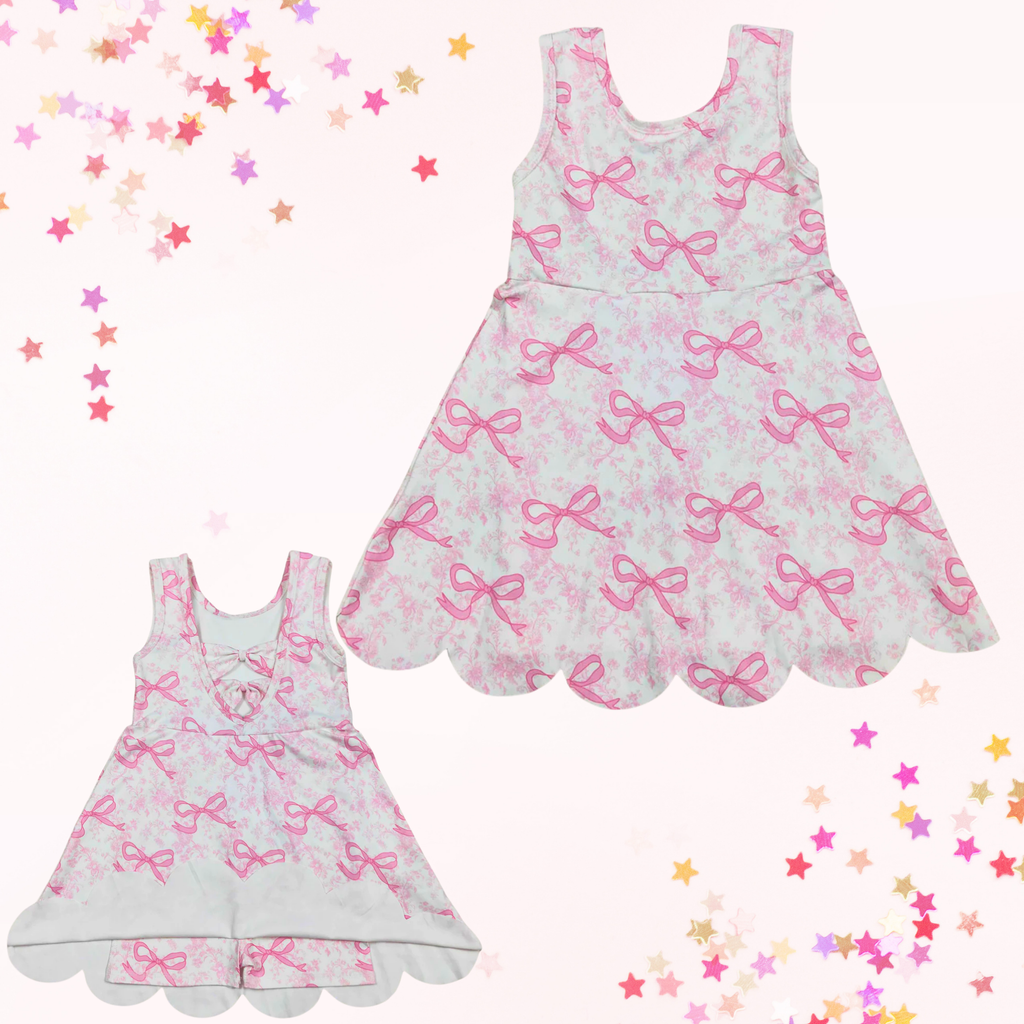 Sweet Bow Garden Scallop Active Dress