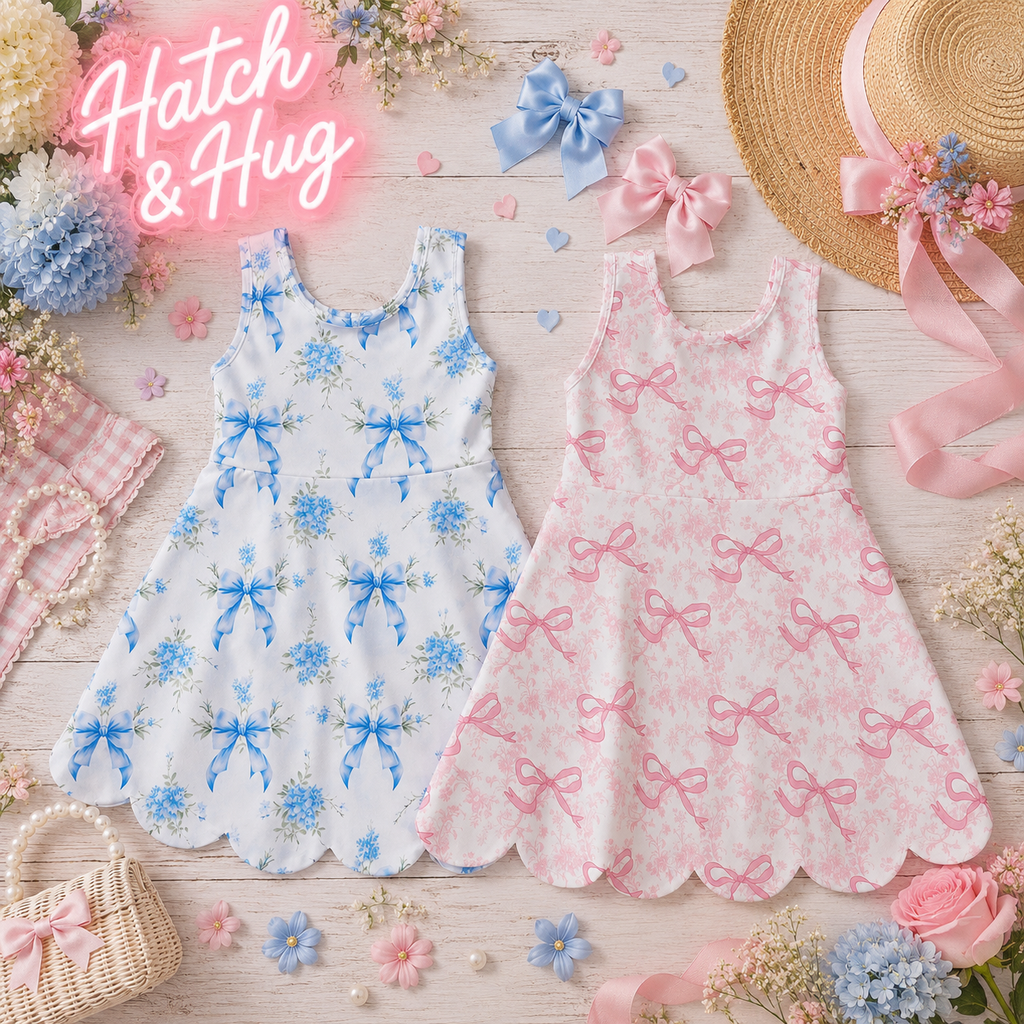 Sweet Bow Garden Scallop Active Dress
