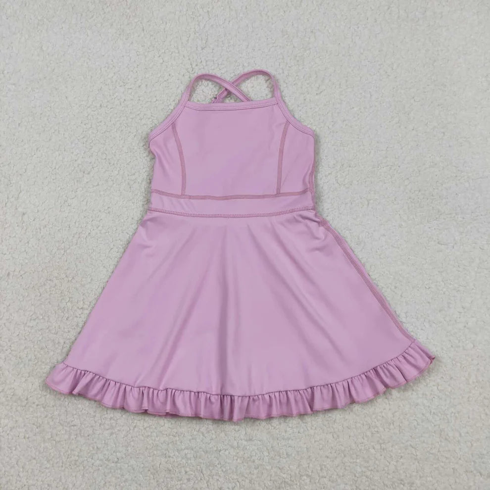Solid Colored Active Crossback Dress