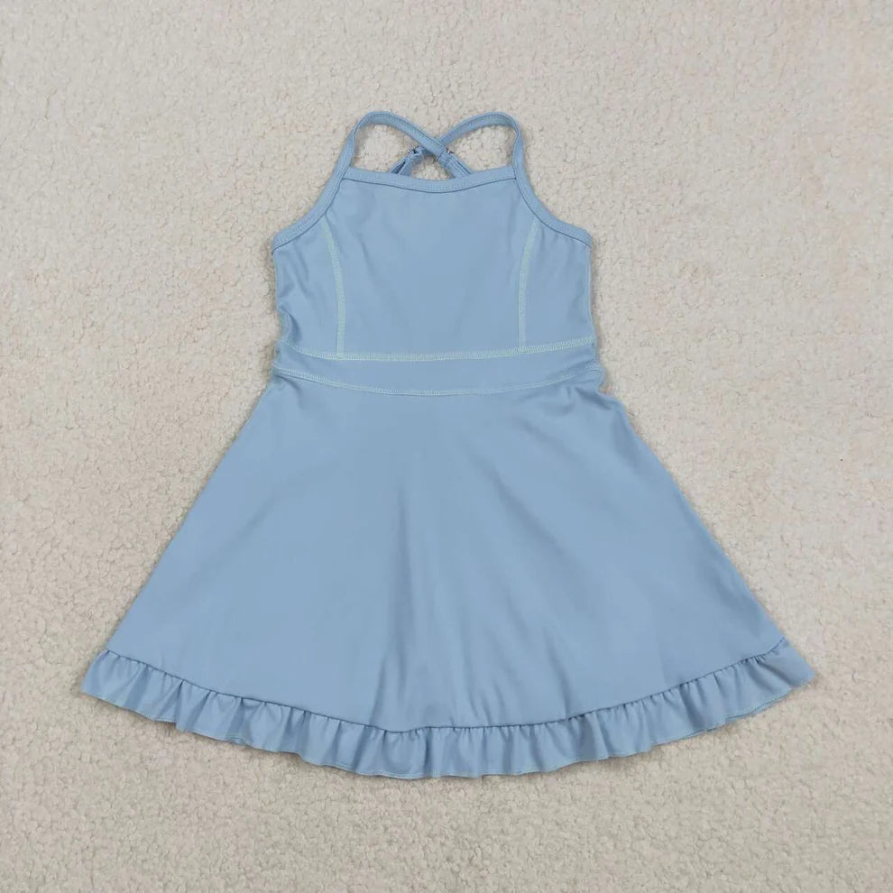 Solid Colored Active Crossback Dress