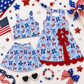 Patriotic Girls Skort Set & Scalloped Bow Dress Collection