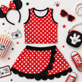 Classic Polka Dot Scallop Skort Set