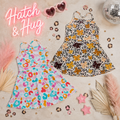 Girls Pastel Leopard & Coquette Bow Crossback Dress