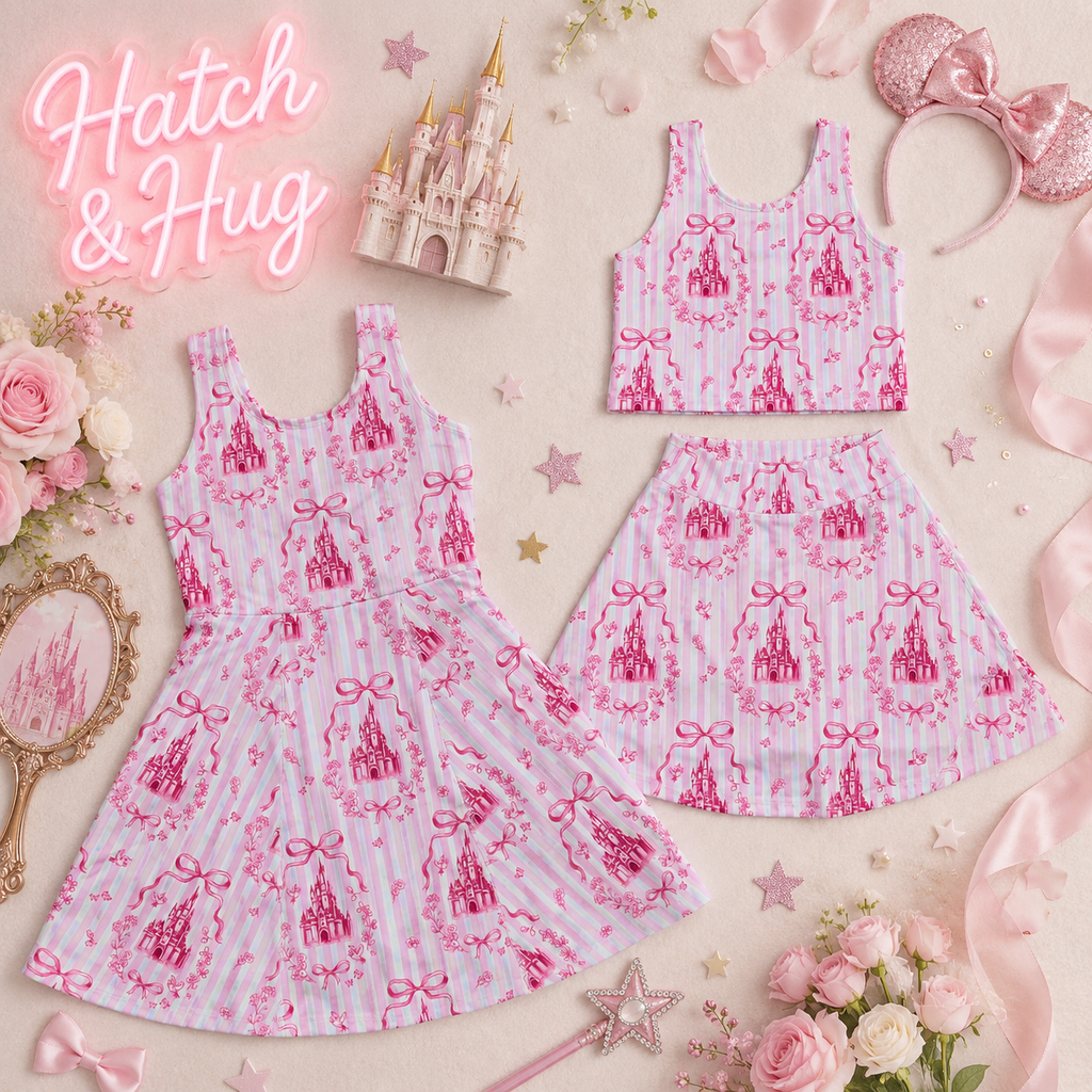 Pink Coquette Castle Collection – Skort Set or Active Dress