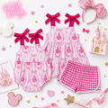 Pink Coquette Castle Collection – Tank Set or Baby Romper