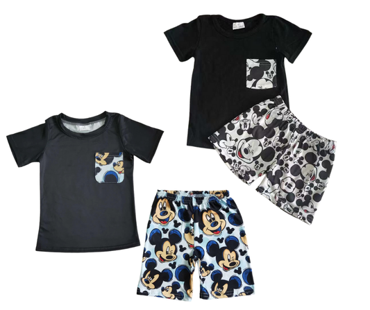 Boys Character Pocket Tee & Shorts Set – 2-Piece Park Vacation Outfit