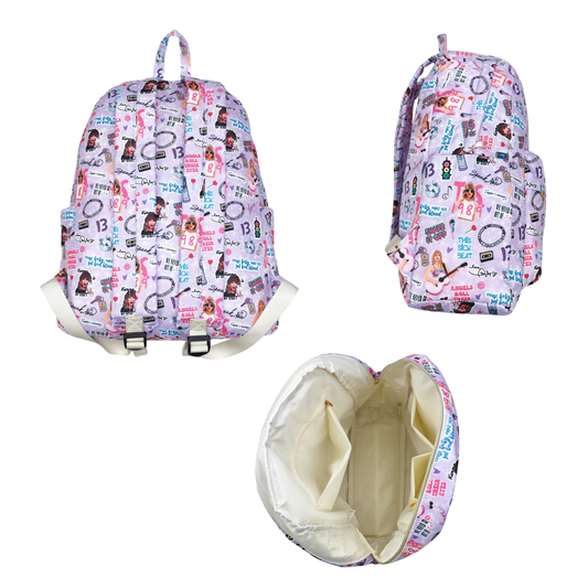 Matching Kids Backpack and Lunchbox Set for Kids – Toddler, Preschool, Singer Girl Purple