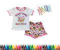 Girls Shorts and Top Set, Trust Your Creativity Pink – Back to School Outfit | Toddler to Big Girl