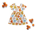Girls Halloween Dress – Pumpkin Mouse Ears | Short Sleeve Fall Outfit | Toddler to Big Girl Sizes
