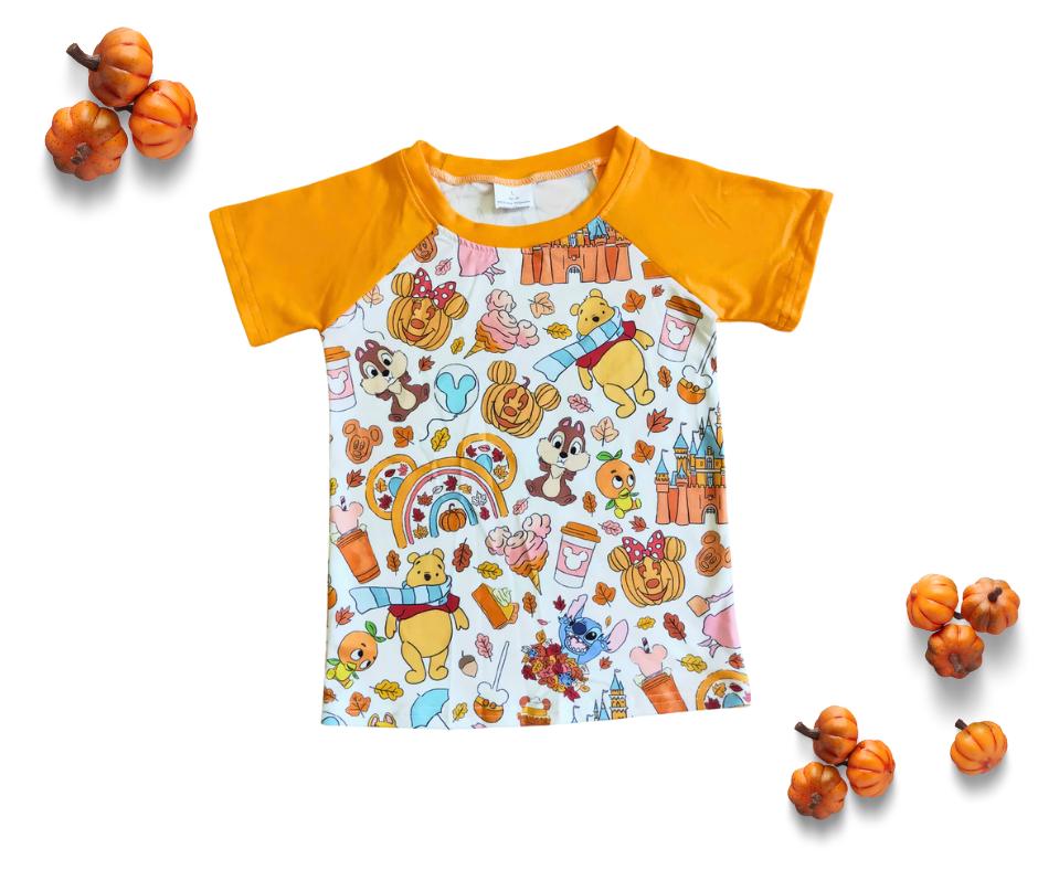 Fall Snacks Kids Outfit – Unisex Hoodie, Short Sleeve Tee, or Girls Tulle Dress – Autumn Clothing for Boys and Girls