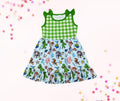 Toys Inspired Girls Twirl Dress with Bows, Summer Dress for Babies, Toddlers and Kids, Park Outfit