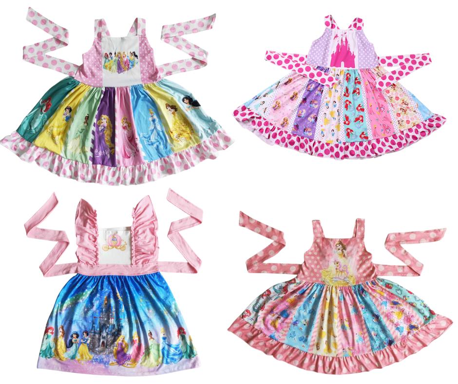 Girls Princess Dress – Baby, Toddler & Kids Sizes | Twirl Dress in 4 Styles for Birthday or Play