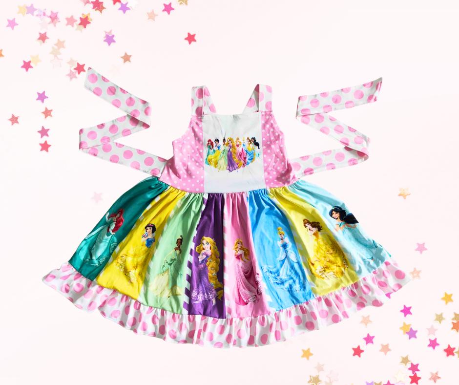 Girls Princess Dress – Baby, Toddler & Kids Sizes | Twirl Dress in 4 Styles for Birthday or Play